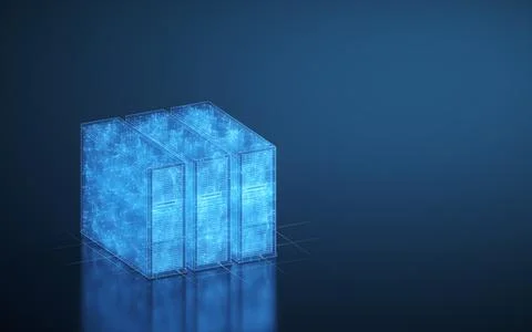 Cloud computing and information devices, 3d rendering. Stock Illustration