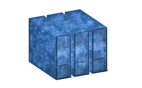 Cloud computing and information devices, 3d rendering. Stock Illustration