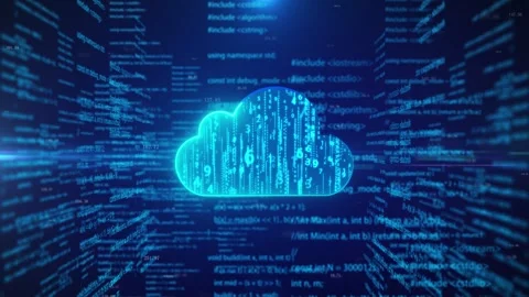 Cloud computing and internet data security concept Stock Footage 253353122