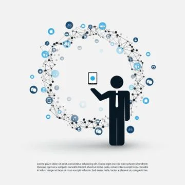 Cloud Computing and Internet of Things Design Concept  Stock Illustration