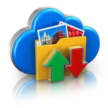 Cloud computing and media storage concept 스톡 일러스트