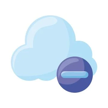 Cloud computing and minus flat style icon vector design イラスト素材