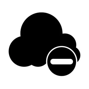 Cloud computing and minus silhouette style icon vector design Illustrazione stock