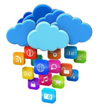 Cloud computing and mobility concept 스톡 일러스트