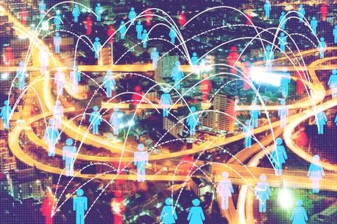 Cloud computing and networking background Stock Photos