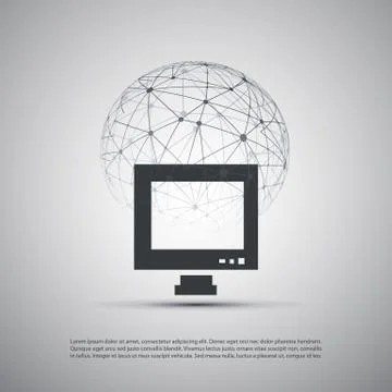 Cloud Computing and Networking Concept, Global Digital Network Connections 스톡 일러스트