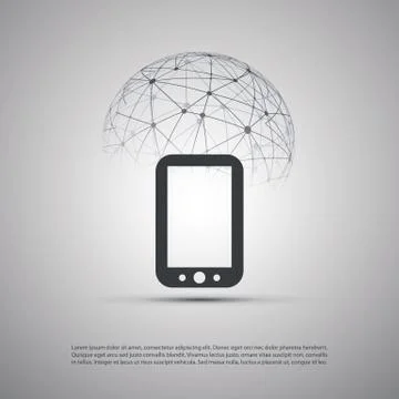 Cloud Computing and Networking Concept, Global Digital Network Connections Stock Illustration