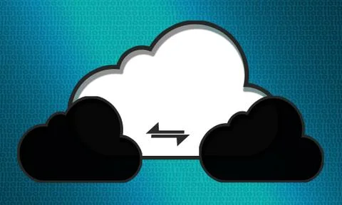 Cloud computing and networking concept design Stock Illustration