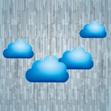 Cloud computing and networking design concept イラスト素材