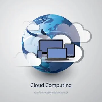 Cloud Computing and Networks Concept Stock Illustration