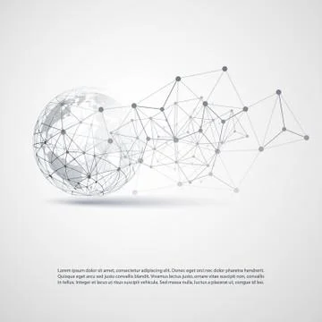 Cloud Computing and Networks Concept with Earth Globe Stock Illustration