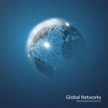 Cloud Computing and Networks Concept Design on Blue Background イラスト素材