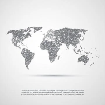 Cloud Computing and Networks Concept with World Map Illustrazione stock