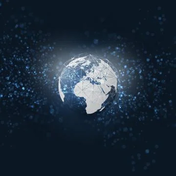 Cloud Computing and Networks Concept with Globe Stock Illustration