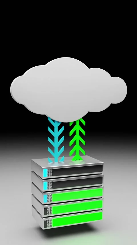 Cloud computing and online storage and Internet server symbol digital concept Stock Footage 211185657