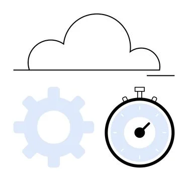 Cloud Computing and Optimization Effective Time Management and Automation P.. Stock Illustration