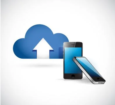 Cloud computing and phone. connection concept Stock Illustration