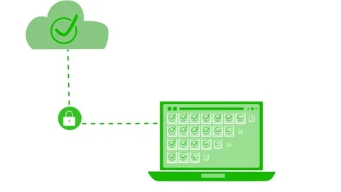 Cloud Computing and Secure Data Transfer Animation Stock Footage 315187515