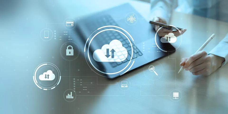 Cloud Computing and Secure Data Storage in Digital Environment. 写真素材