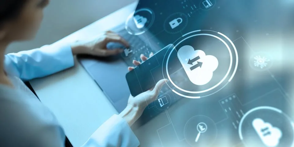 Cloud Computing and Secure Data Storage in Digital Environment. 写真素材