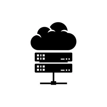 Cloud Computing and Server Infrastructure Icon Stock Illustration