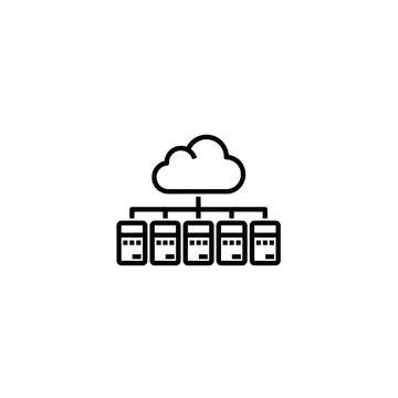 Cloud computing and server network icon イラスト素材