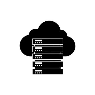 Cloud Computing and Server Storage Icon Stock Illustration