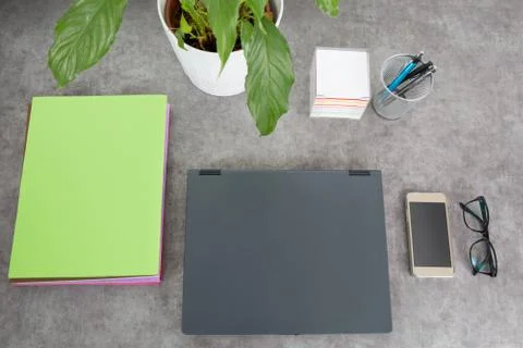 Cloud computing and social network interface on a laptop, camera Foto stock