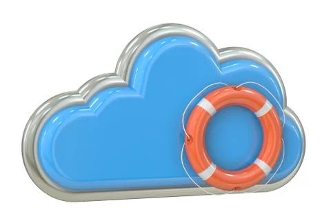 Cloud computing and storage security concept Stock Illustration