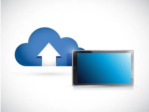 Cloud computing and tablet. connection concept Stock Illustration