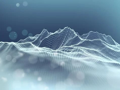 Cloud computing and tech design.3d rendering Stock Illustration