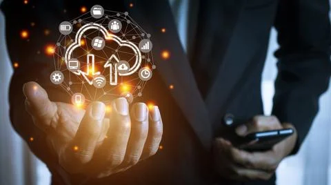 Cloud Computing and Technology concept. Fotos Stock