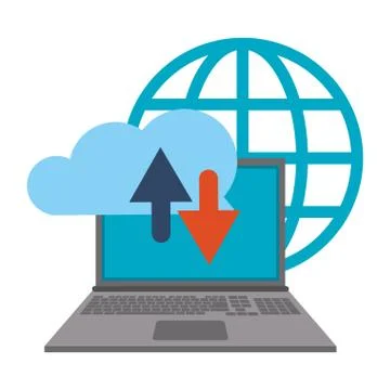Cloud computing and technology symbols 스톡 일러스트