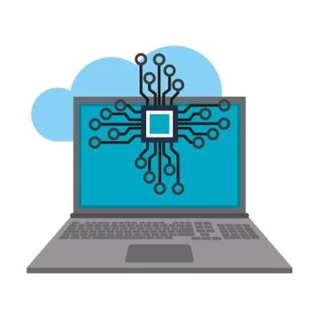 Cloud computing and technology symbols 스톡 일러스트