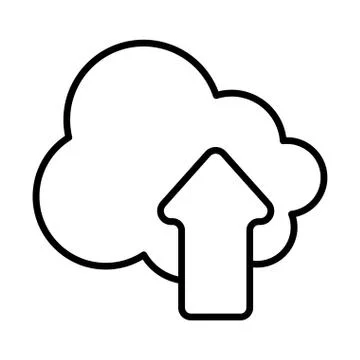 Cloud computing and upload arrow line style icon vector design Stock Illustration