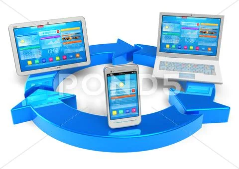 Cloud computing and wireless networking concept Stock Illustration