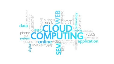 Cloud Computing, Animated Typography Stock Illustration