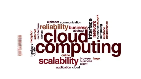 Cloud computing animated word cloud. Flying words. Stock Footage 69187425