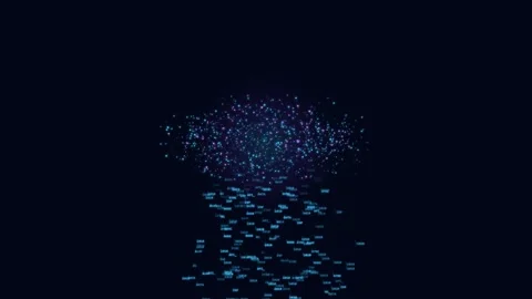 Cloud computing animation Stockbeeldmateriaal 347009136