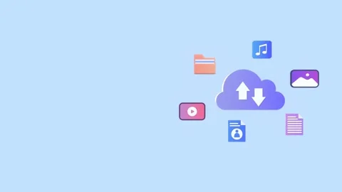 Cloud Computing Animation for Secure File Sharing And Online Storage Solutions. Stock Footage 311318365