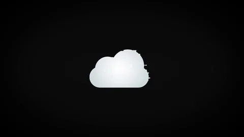 Cloud computing animation, symbol of cloud technology Stock Footage 124360456