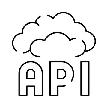 Cloud computing api developing web service technology Stock Illustration