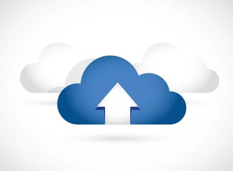 Cloud computing up arrow illustration design Stock Illustration