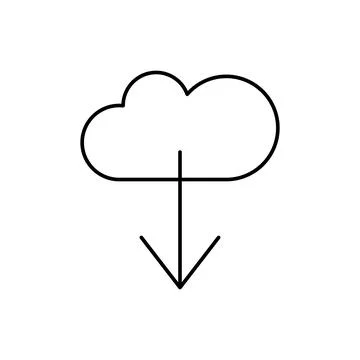 Cloud computing, arrow, SEO icon. Simple line, outline vector elements of 스톡 일러스트