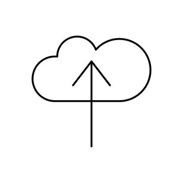 Cloud computing, arrow, SEO icon. Simple line, outline vector elements of イラスト素材