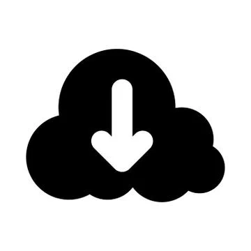 Cloud computing with arrow silhouette style icon vector design Stock Illustration