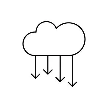 Cloud computing, arrows, SEO icon. Simple line, outline vector elements of Stock Illustration
