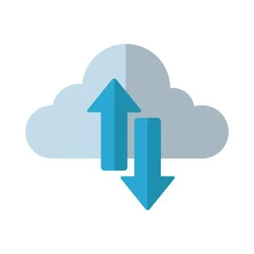Cloud computing with arrows vector design 스톡 일러스트