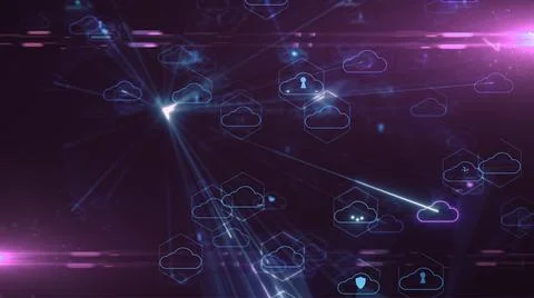 Cloud computing artificial intelligence AI information technology of internet Stock Illustration