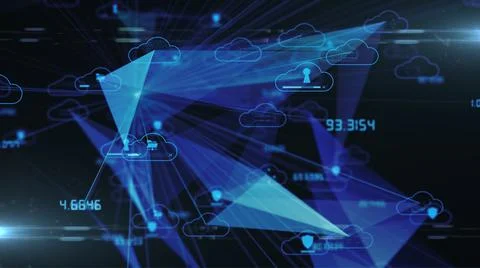 Cloud computing artificial intelligence AI information technology of internet Stock Illustration